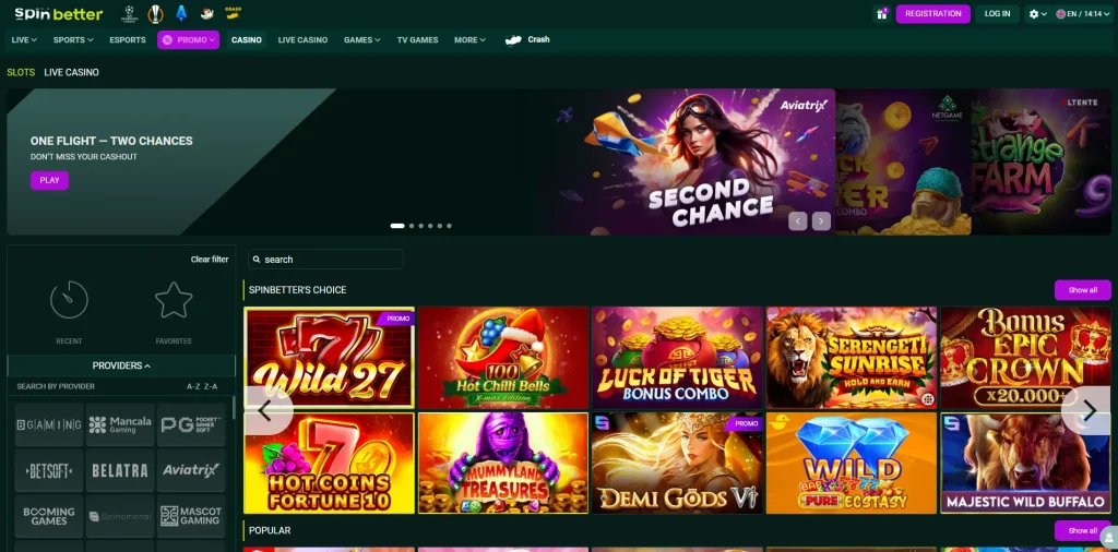 Spinbetter — Live Casino с живыми дилерами